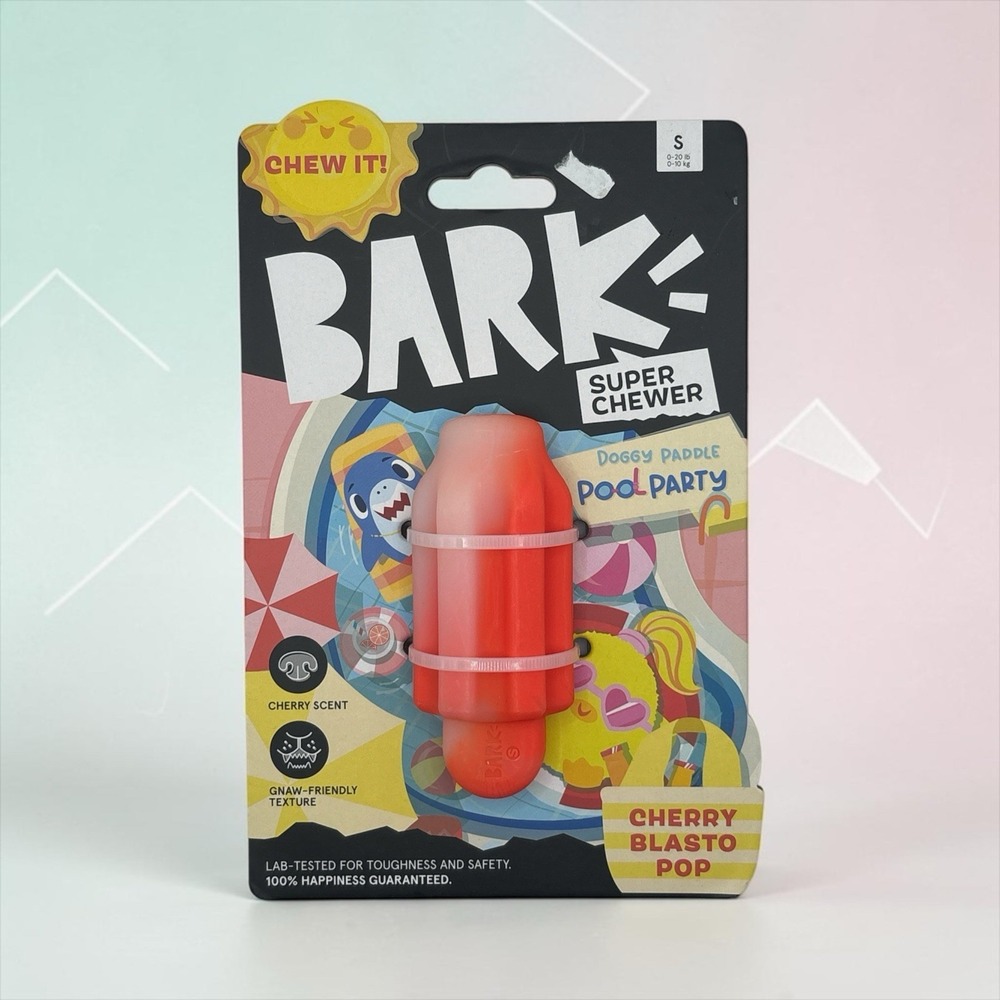 Dog Toy Cherry Blasto Pop Small Dogs BarkBox Model 214013 treats chews natural